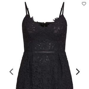 City Chic So Fancy Crochet Fit and Flare Dress